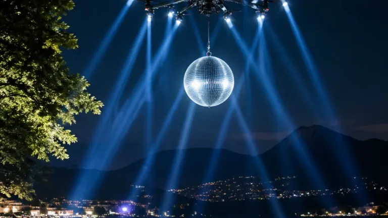 Annecy : un drone « taille Smart » testera la boule à facettes avant la Fête du lac
