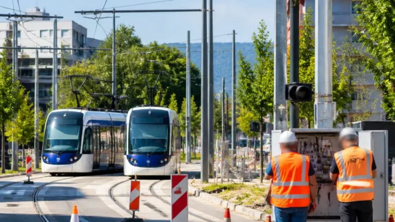 Annemasse : les essais de l’extension du tram 17 jusqu’à Perrier‑Aubrac ont commencé
