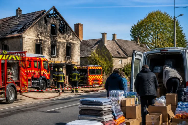 Après l'incendie à Moutiers-au-Perche, une famille relogée et soutenue par le village