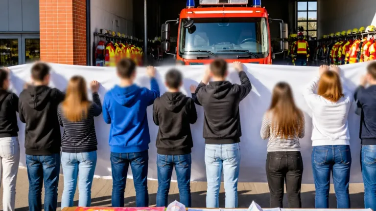 Arras : des ados dessinent et écrivent pour soutenir les pompiers partis en renfort