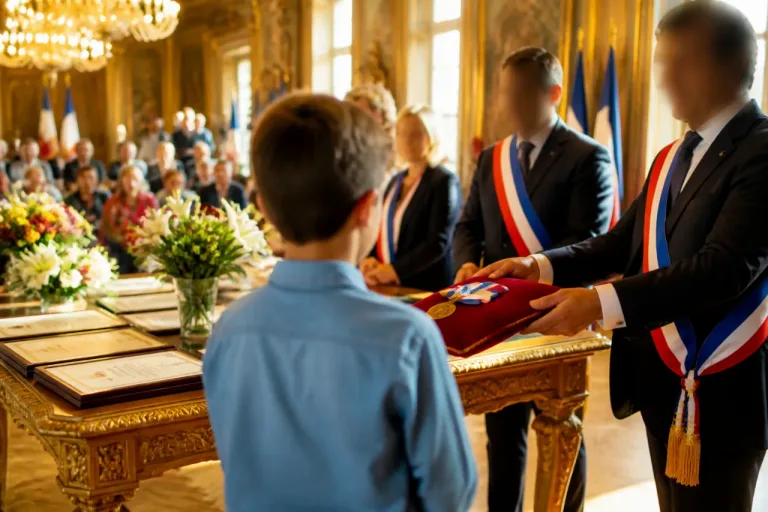 Arras : un jeune de 9 ans décoré au beffroi après avoir sauvé sa sœur et le chien