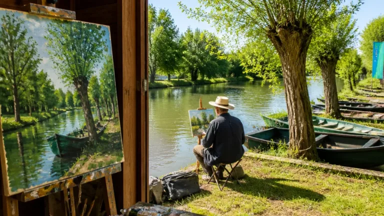 Au festival de Magné, un peintre bourguignon prend le Marais poitevin pour muse
