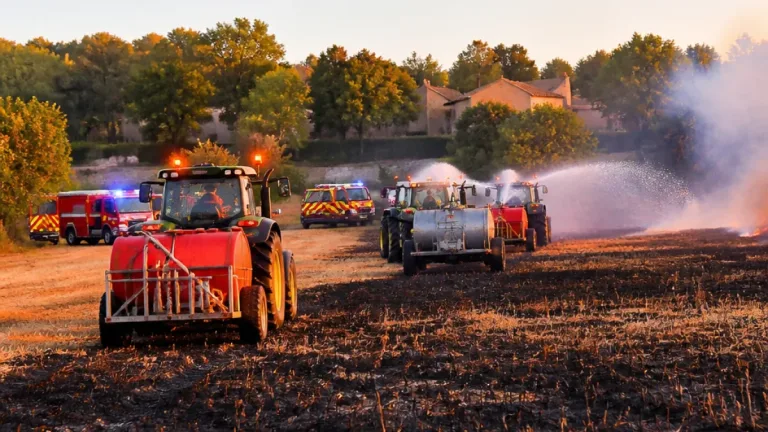 Au Vigan‑en‑Quercy, les flammes reprennent après 24 hectares brûlés, pompiers et agriculteurs mobilisés