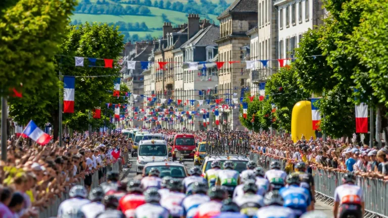 Aurillac : le peloton du Tour de France 2026 a traversé la ville au départ de la 10e étape