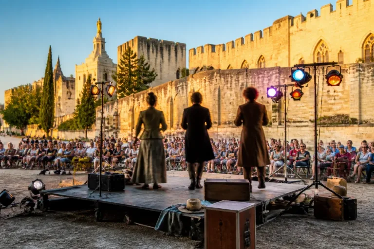 Avignon : un « Hamlet » à trois, farce tourbillonnante en plein air