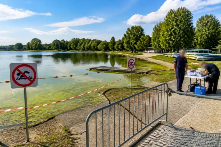 Baignade interdite au plan d'eau d'Argentré : alerte aux cyanobactéries en Mayenne