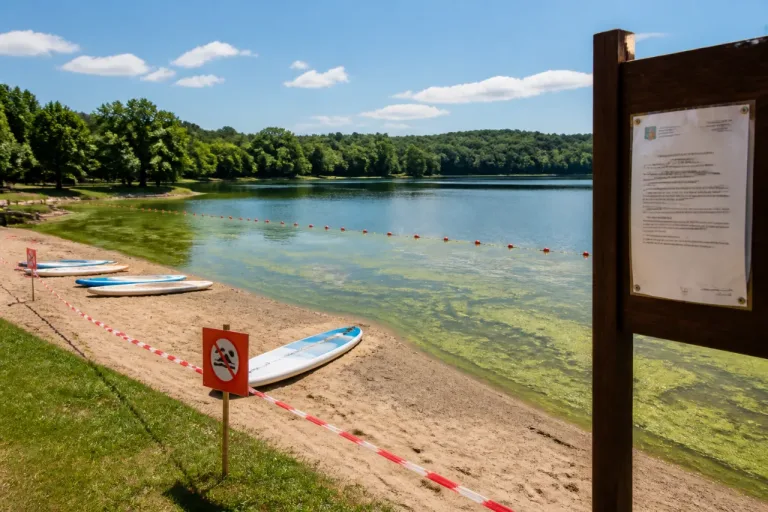 Baignade interdite au plan d’eau des Prades : des cyanobactéries détectées dépassant les seuils sanitaires