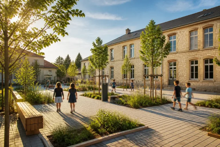 Bar-le-Duc : la cour de l'école Edmond Laguerre transformée pour mieux affronter la chaleur