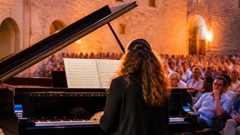 Bastia : la pianiste Anna Geniushene émue aux Nuits du Piano dans la cour des gouverneurs