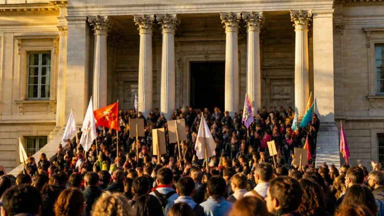 Bastia : près de 200 enseignants mobilisés au palais de justice pour soutenir un collègue