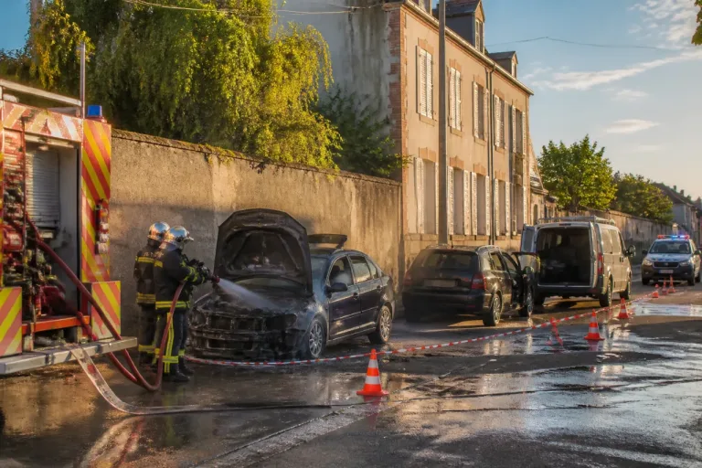 Belleville-sur-Meuse : un véhicule s’embrase près de l’ancien presbytère, pompiers et police mobilisés