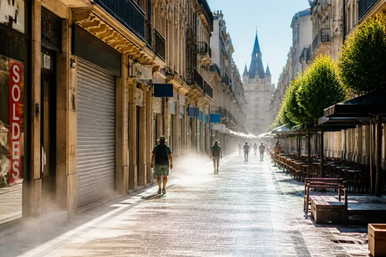 Bordeaux : soldes d'été, première semaine décevante et canicule pèsent sur le centre-ville