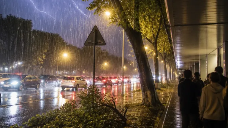 Bron : un orage bref mais intense mercredi soir, rafales et 11 mm en 15 minutes