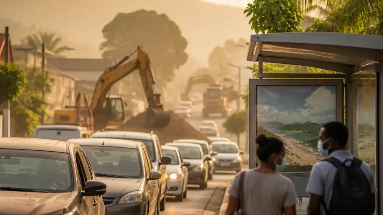 Brume de sable, voitures, particules : pourquoi l'air est si lourd en ce moment en Guadeloupe