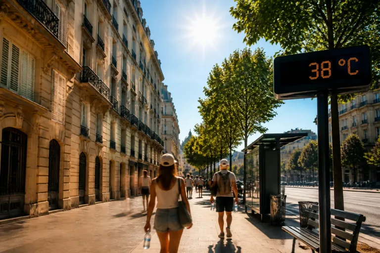 Canicule à Paris : quatre jours de chaleur intense, jusqu’à 38 °C attendus