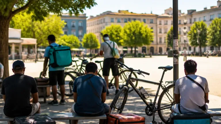 Canicule : à Saint-Étienne, les livreurs à vélo sous pression pour garder leurs revenus