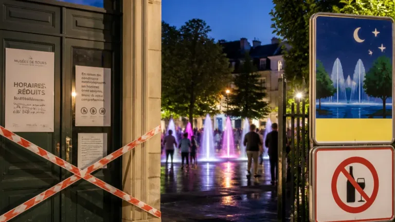Canicule à Tours : musées à horaires réduits, parcs ouverts la nuit et restrictions jusqu’au 15 juillet