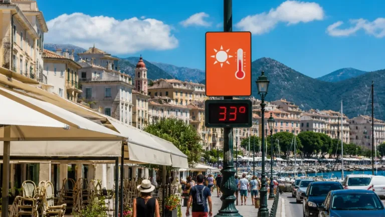 Canicule annoncée mercredi en Haute‑Corse : vigilance orange et risques d'orages localisés