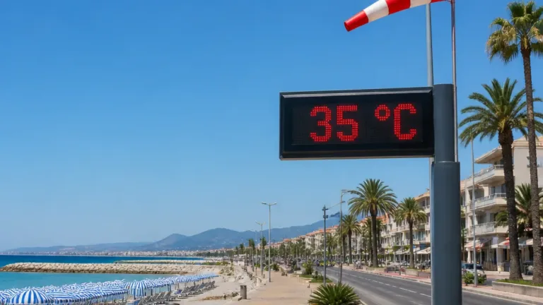 Canicule et grand soleil à Cagnes-sur-Mer : chaleur persistante toute la journée