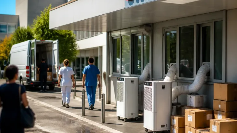 Canicule : les trois premiers climatiseurs mobiles livrés aux urgences de Vienne (Isère)