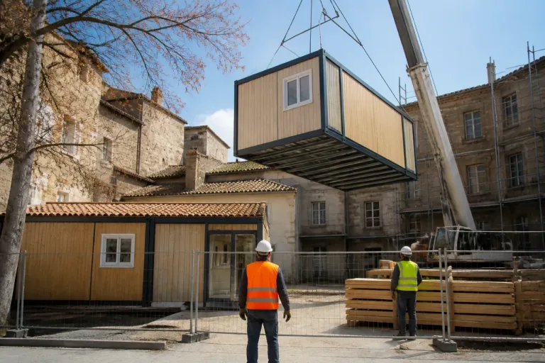 Carcassonne : des classes en containers pour agrandir la maternelle Saint-Michel dès la rentrée