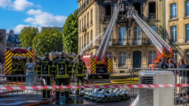 Charleville-Mézières : un feu au dernier étage rue Dubois-Crancé mobilise 17 pompiers