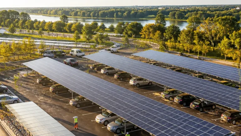 Châteauneuf-sur-Loire : le premier nœud multimodal du Loiret prend forme avec ses ombrières solaires