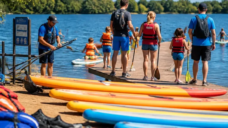Châteauroux : rires et chutes sur les paddles de Belle-Isle, une initiation gratuite pour les familles