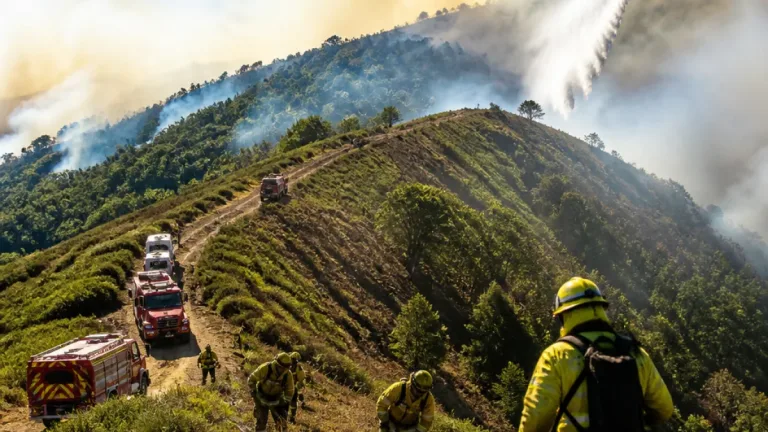 Cinq feux en Ariège en une journée : un sinistre toujours actif sur les hauteurs de Bordes‑Uchentein