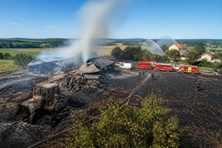 Cinq hectares partis en fumée à Lapeyrouse‑Mornay : trois personnes incommodées, 80 pompiers mobilisés