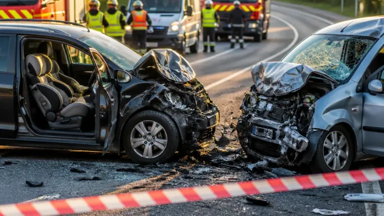 Collision frontale à Fontaine-Daniel : cinq personnes, dont trois enfants, hospitalisées