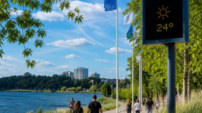Créteil : temps sensiblement ensoleillé et températures autour de 24–29 °C ce lundi 27 juillet