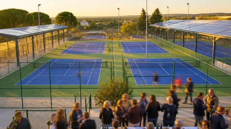 Cuxac-d’Aude inaugure un 4e court de tennis équipé d’ombrières photovoltaïques