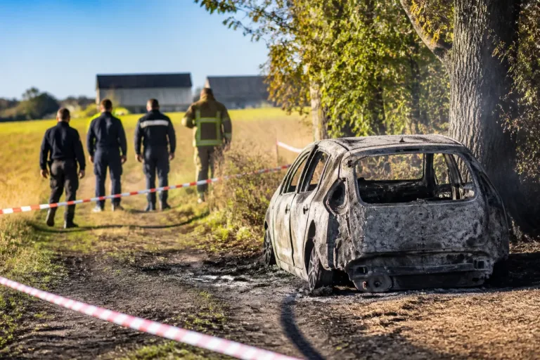 Découverte d’un corps dans une voiture incendiée à Plainval : deux mises en garde à vue