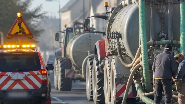 Des agriculteurs de la Vienne partent avec deux citernes pour renforcer les secours en Gironde