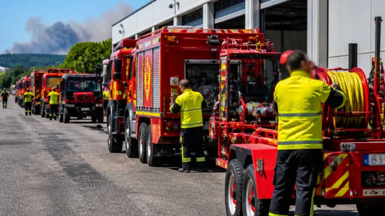 Des dizaines de pompiers de Charente-Maritime partis renforcer les équipes mobilisées contre l'incendie en Gironde