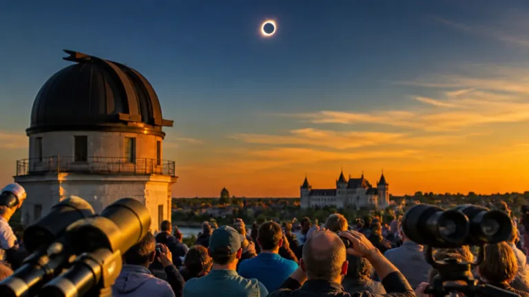 Des milliers de personnes rassemblées pour observer l’éclipse à travers le Maine‑et‑Loire
