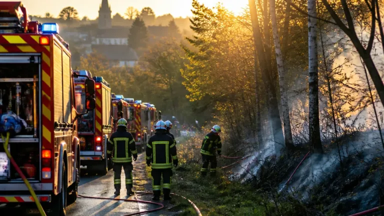 Des pompiers euréliens déployés à Azay‑le‑Ferron pour lutter contre un feu de forêt
