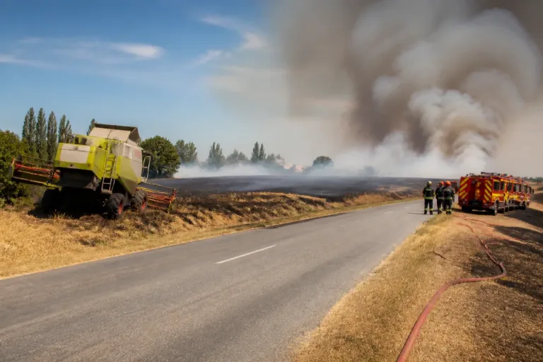 Deux incendies de chaume ravagent 35 hectares en Haute‑Saône, les moissons visées
