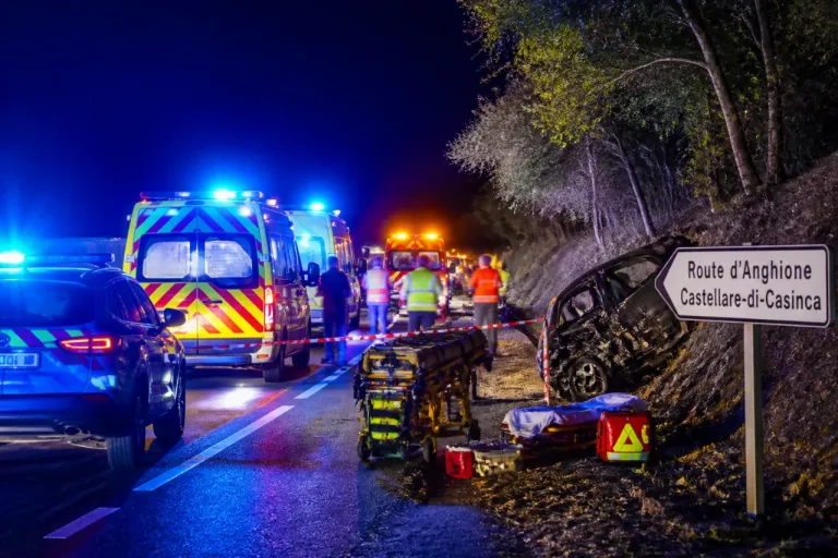 Deux morts et deux blessés après une sortie de route à Castellare-di-Casinca
