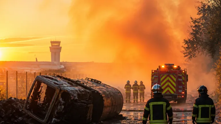 Deux sapeurs‑pompiers tués lors d’un feu près de l’aéroport de Bordeaux