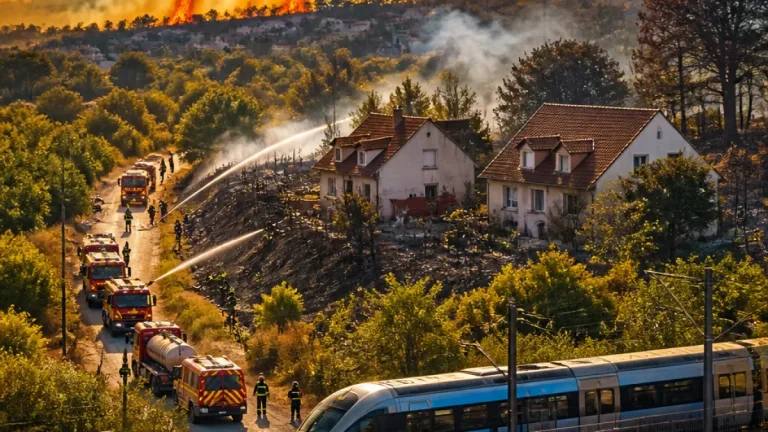 Dijon : deux feux de forêt près de la ville mobilisent plus de 60 pompiers et coupent la ligne ferroviaire