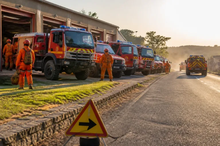 Dix-huit pompiers charentais partis en renfort face à l'incendie géant des Pyrénées-Orientales