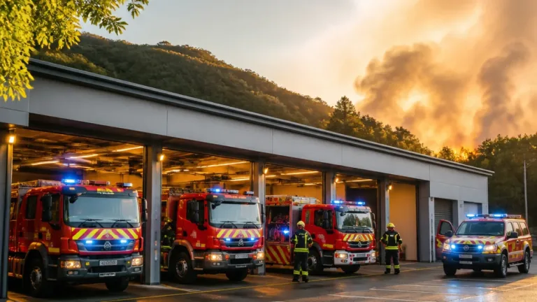Dix-neuf pompiers du Lot déployés en renfort pour un feu de végétation à Livinhac‑le‑Haut