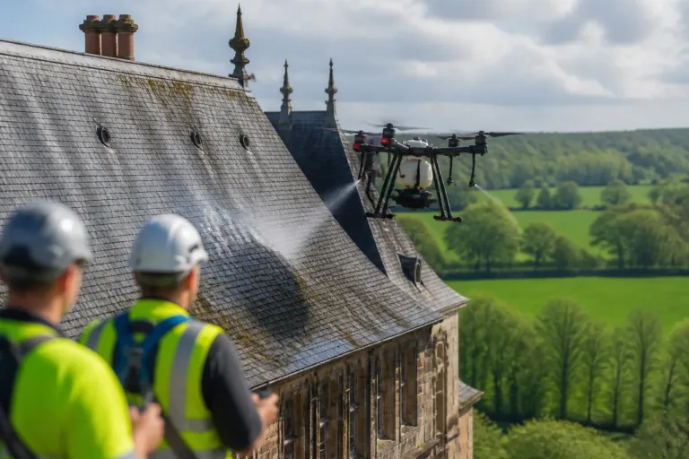 Drones pulvérisateurs : une solution moins coûteuse pour entretenir les toits des monuments