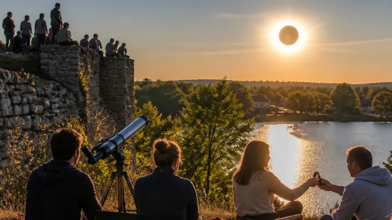 Éclipse du 12 août : en Indre, les habitants ont investi les hauteurs et les bords d'eau pour regarder le ciel