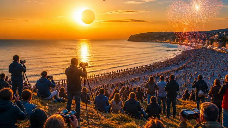 Éclipse solaire : Dieppe et sa côte vibrent devant un spectacle rarissime