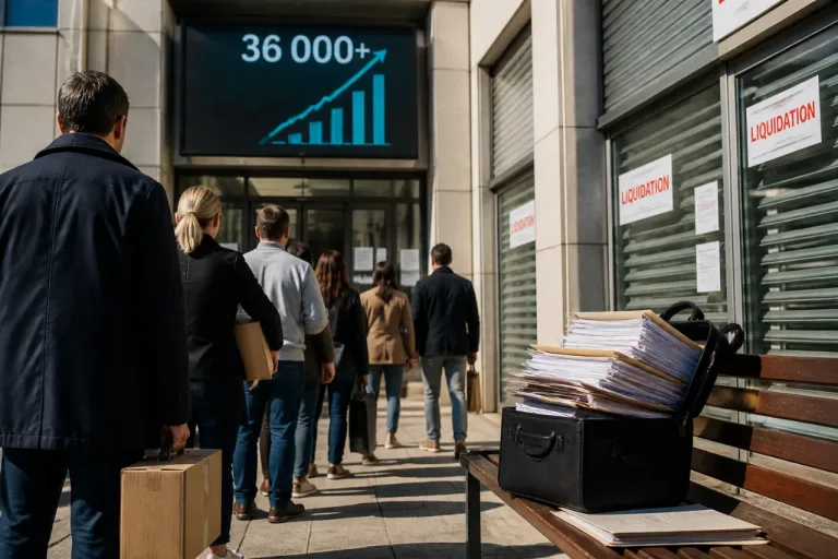 Les faillites d'entreprises bondissent : plus de 36 000 défaillances au premier semestre, le cap des 70 000 se profile