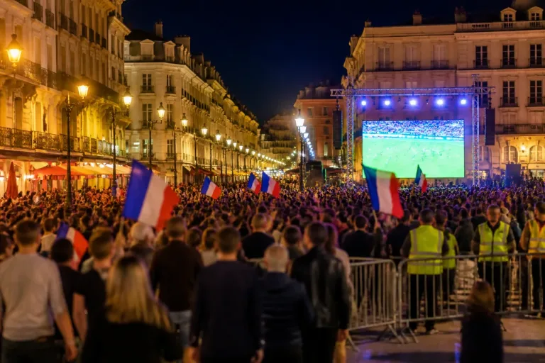 Émotion et ferveur dans les rues d'Épinal et la fan‑zone de Thaon après la victoire des Bleus