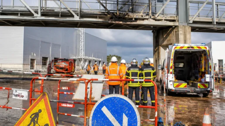 Ensisheim : la foudre frappe une passerelle sur le chantier Amazon, un ouvrier hospitalisé
